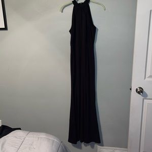 Black halter long dress mermaid bottom G